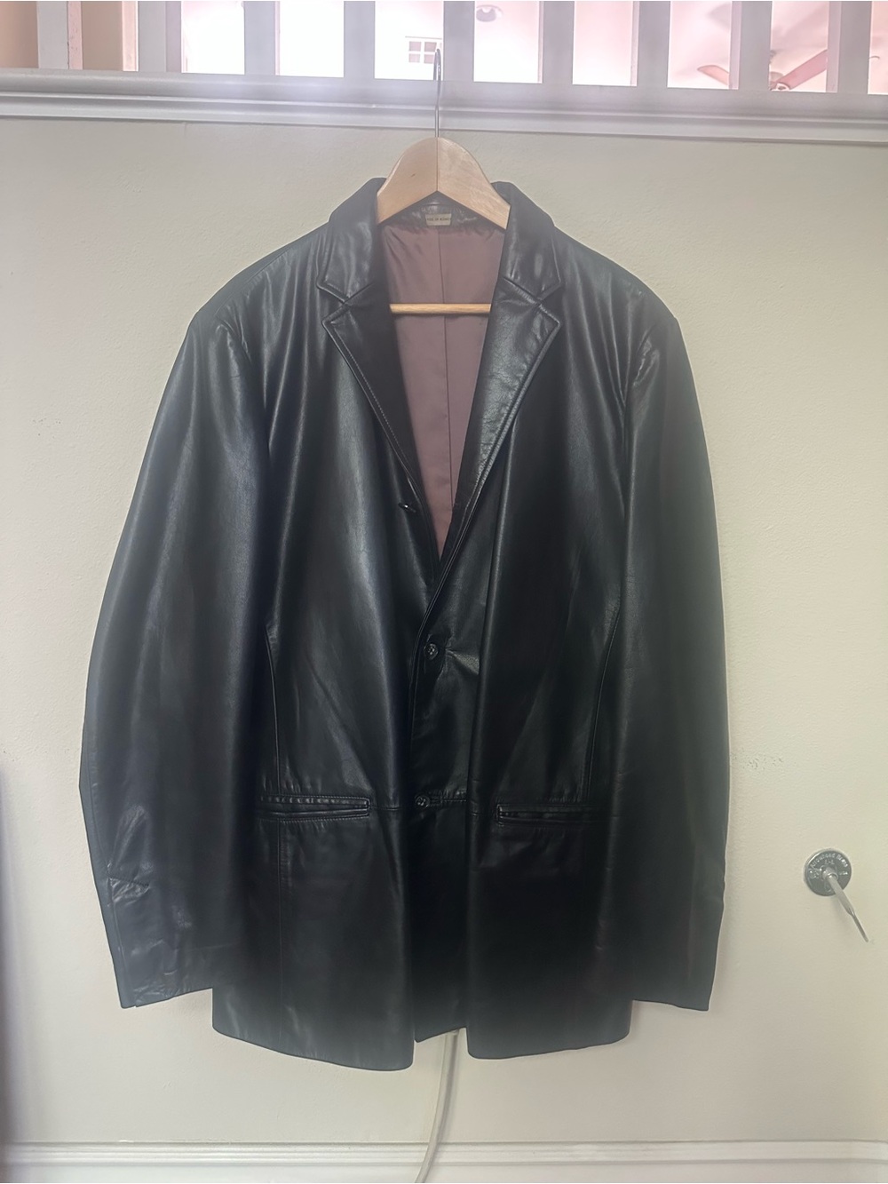 Men's leather jacket interior